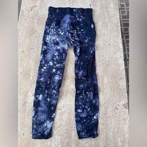 FP Movement by Free People Navy Tie-Dye Leggings